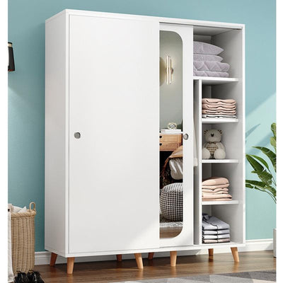 Wardrobe Whit Mirror Sliding Wardrobe Bedroom Dressing Mirror Wardrobe Storage Cabinet