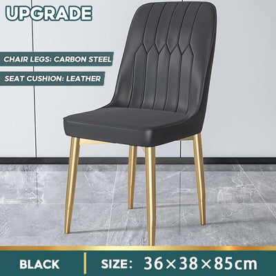 Nordic Flannel Dining Chair Living Room Leisure Chair Home Gold Leg Dining Chair Modern Hotel Chair