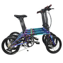 KOSDA KB1608-DZ Foldable Bicycle 16-inch LT-WOO 8-speed Variable Speed Bicycle Electroplated