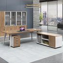 The boss's desk is simple and modern, new Chinese style office desk, single solid wood, big board,