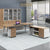 The boss's desk is simple and modern, new Chinese style office desk, single solid wood, big board,