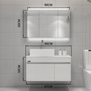 SENBIJU Nordic Combination Stainless Steel Cabinet Modern Minimalist Wash Face Lavatory Basin