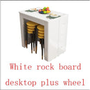 Rock Slab Folding Dining Table Retractable Ultra-thin Shrink Table Small Apartment Household Solid