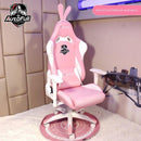 Electric Pink Autofull Rabbit Proud Snow Wind Girls' Computer Home Anchor Live Game Chair