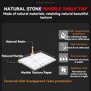 APOLLO Natural Marble Dining Table With Turntable Simple Slate Round Table Dining Table And Chair