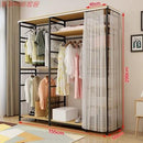 Curtain Wardrobe Bedroom Metal Hanger Thickened Iron Wood Coat Rack