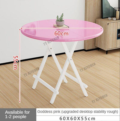 Foldable Table Round Home Dinning Folding Outdoor And Portable Stall Small Simple Dining Table