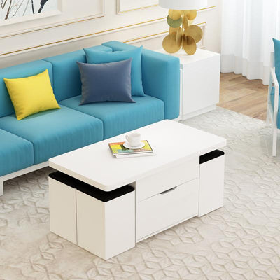 Simple Lifting Tea Table Dual-use Living Room Small Multi-functional Folding Coffee Table Telescopic