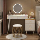 Nordic Dressing Table With Mirror Light Luxury Style Make Up Table Bedroom Storage Cabinet