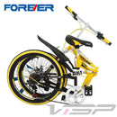 Forever Foldable Mountain Bicycle 7 Speed Shimano Accessories 22 Inch Dual Shock Trail Folding Bike