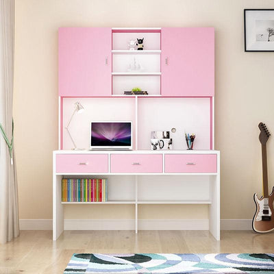 Simple Table Double Bookshelf Combination Drawer Track Children's Writing Learning Office Home