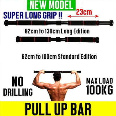 Exercise Bar Adjustable Door Pull Up Bars No Screw No Drilling