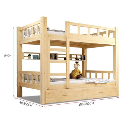 All Solid Wood Bed Children's Beds Bunk Bed Bunk High And Low Beds Bedding Adult Adults Bed And Neck