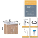 Solid Wood Bathroom Cabinet Wash Basin Cabinet Combination Washbasin Balcony Toilet Wall-mounted