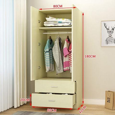 Wardrobe Simple Modern Self-assembly Storage Dormitory Board Wooden Children's Cabinet Bedroom with