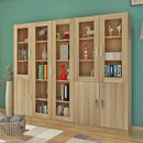 Bookcase Combination Simple Modern Living Room with Door Cabinet Glass Door Bookcase Economical