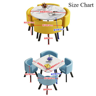 Nordic Simple Table Chair Combination Reception Table Conference Room Office Leisure Small Round