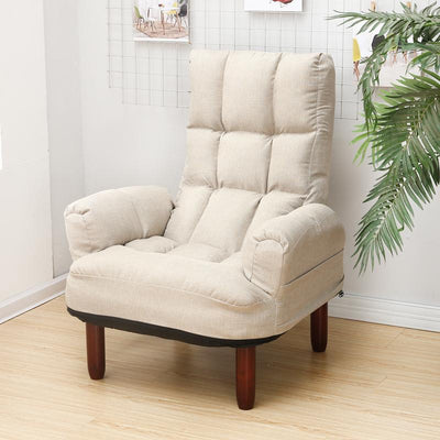 Chair Omlin Office Lazy Sofa Computer Chair Japanese Folding Reclining Chair Single Cloth Sofa 【In