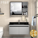 PYGH Italian Slate Bathroom Cabinet Thickened Aluminum Alloy Bathroom Vanity Cabinet Bathroom Smart