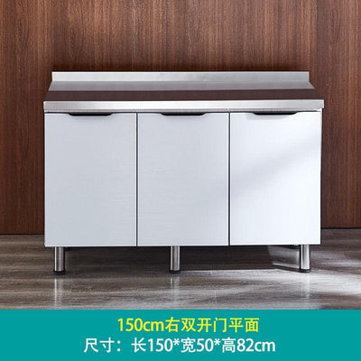 Simple stainless steel economical hearth integrated assembly kitchen cabinet household for renting