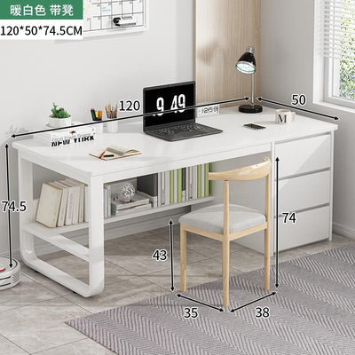 Computer Table Desktop Home Office Table Modern Simple Desk With Drawer Descombination Bedroom