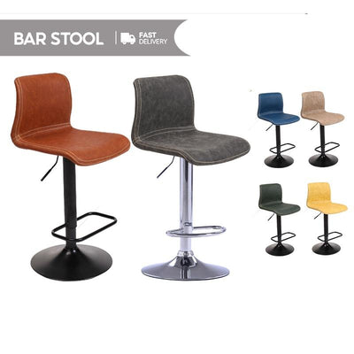 Bar Stool Modern Simple Backrest Lifting Rotary Bar Chair Adjustable Bench PUB / CAFE Metal Base