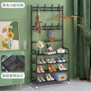 Shoe rack light luxury multi-layer shoe cabinet metal shoe rack multi-functional two-in-one coat