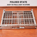 YIPET Ready Stock Dog cage thick stainless steel super large residential foldable movable pet cage