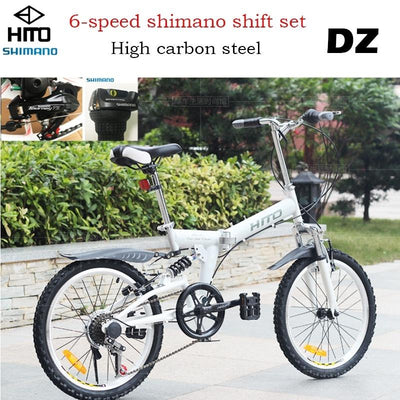 Hito X6 Foldable Bicycle Shimano 7-speed 20/22 inch Folding Bicycle Aluminum Frame Ultra Light 52T