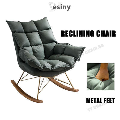 Desiny Lazy Sofa Nordic Foldable Chair Rocking Chair Family Balcony Bedroom Reclining Chair