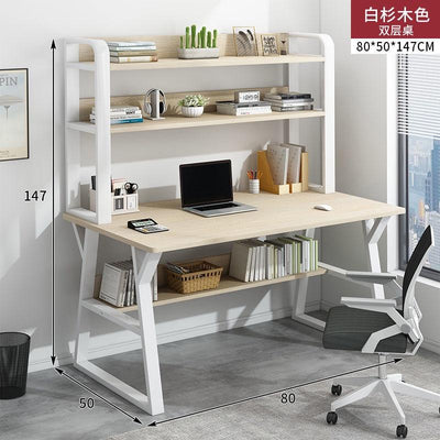 Simple Student Desk With Bookshelf Combination Computer Desk Home Desk