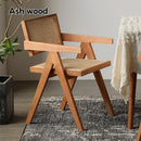 PINA 【Natural Rattan】Changdigar Middle ancient solid wood rattan balcony leisure single rattan chair