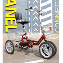 🎉 2022 New 🎉 Lovis Human Tricycle Old Man Pedal Small Bicycle Adult Cargo Scooter Single Tricycle