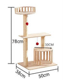 Large and Medium-sized Solid Wood Sisal Climbing Cat's Nest Wooden Four Seasons Universal Scratch