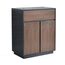 Nordic Tv Cabinet Tea Table Combination Black Walnut-colored Retractable Tv Cabinet Modern Simple