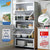 CAGK SG Stock Kitchen Cabinet Storage Multilevel Kitchen Storage Shelf Cupboard Cabinet Microwave