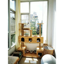 Cat Condo Solid Wood Cat Climbing Frame New Big Cat Nest Shelf Springboard Solid Wood Tangled Hemp