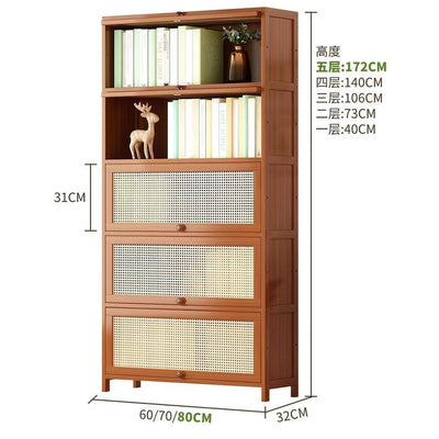 GC Bookcase Bookshelf Cabinet Simple Floor Cabinet Multilayer Household Student Book Storage Shelf