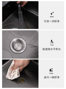 Dices Black Nano Double-slot Kitchen Hand-made Washing Basin Stainless Steel Household Oversized