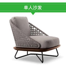 Nordic Outdoor Rattan Sofa Combination Living Room Courtyard Leisure Chair Outdoor Rattan Sofa