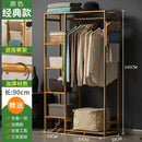 Clothes Rack Open Type Wardrobe Sturdy Coat Hangers With Drawer Bamboo Wardrobe