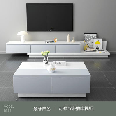 Muyue modern simple tea table TV cabinet combination set Nordic retractable floor cabinet living