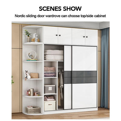 Kinbolee Wardrobe Sliding Door Nordic Wardrobe Multi-smell Wardrobe Sliding Door