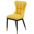 DF Nordic Dining Chair With Gold Foot Restaurant PU Leather Waterproof Leisure Chair,Modern Home