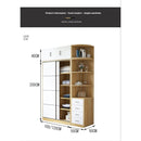 (MUWU) Modern 2021 Wardrobe Nordic Simple Economy Family Bedroom Rental Room Solid Wood Sliding Door