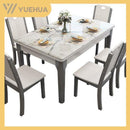 【YUEHUA】marble dining table small apartment modern minimalist household solid wood rectangular