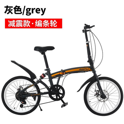 SSPU X4 Foldable bicycle Folding Bike 20 Inch 7 Speed Dolphin Frame Double Disc Brake Adult Outdoor