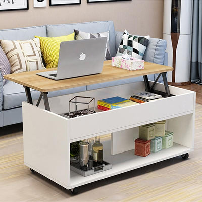 Multifunctional 3 In 1 Dining Table Home Folding Lifting Coffee Table Nordic Dual-purpose Telescopic