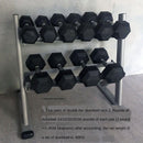 Home Commercial Gym Fitness Equipment Professional Double-decker Dumbbell Rack Hexagonal Round Fixed