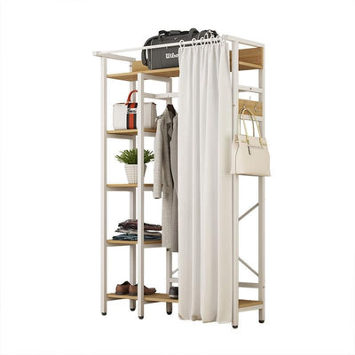 Clothes Rack Shoe Curtain With Family Clothes Rack Plus Wide Wardrobe Bedroom Multi-functional